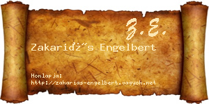 Zakariás Engelbert névjegykártya